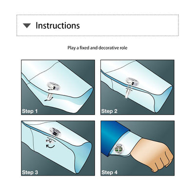 Mancuernillas de acero inoxidable con letras huecas para hombre - Image 18