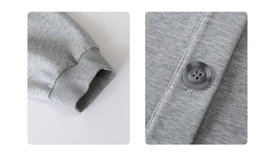 Chaqueta Casual Suelta con Cuello Alto y Letras Bordadas - Image 8
