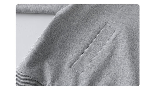 Chaqueta Casual Suelta con Cuello Alto y Letras Bordadas - Image 11