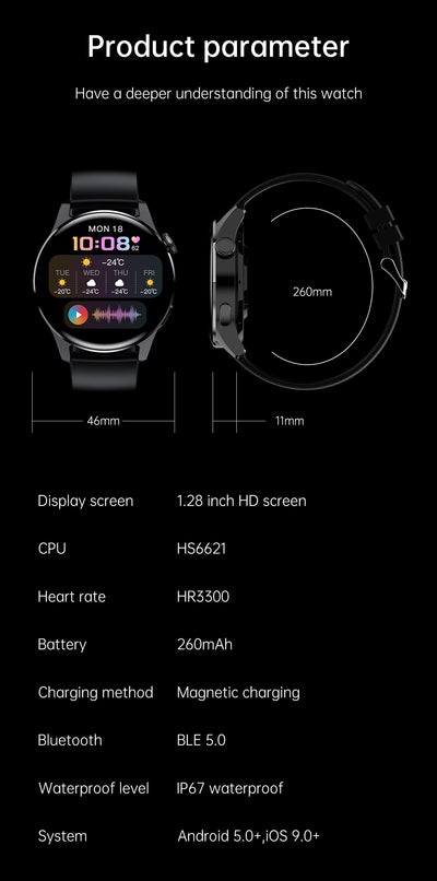 Reloj Inteligente con Reproductor de Música y Llamadas Bluetooth - Image 38