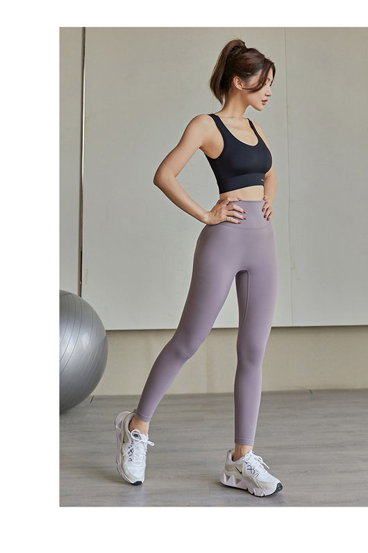 Pantalones Yoga Sin Costuras Cintura Alta Levantacaderas para Mujer - Image 10
