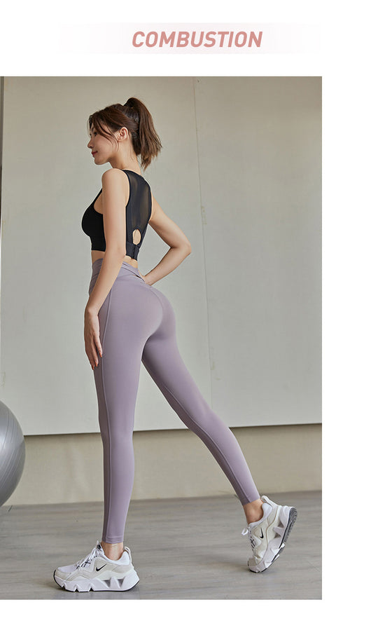Pantalones Yoga Sin Costuras Cintura Alta Levantacaderas para Mujer - Image 16