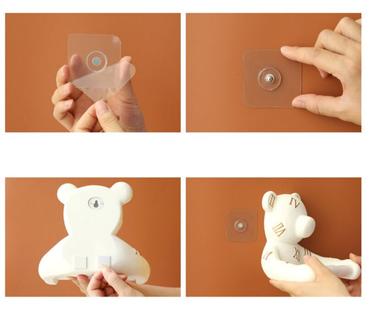 Dispensador de Papel Higiénico Decorativo con Cabeza de Oso - Image 10