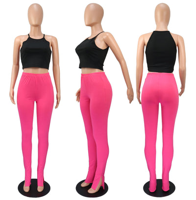 Pantalones Micro Acampanados Cintura Alta con Abertura Lateral - Image 7