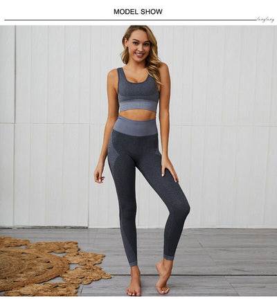 Conjunto de Yoga sin Costuras con Tecnología Absorbente de Humedad para Mujer - Image 9