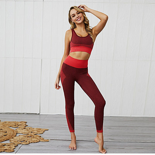Conjunto de Yoga sin Costuras con Tecnología Absorbente de Humedad para Mujer - Image 13