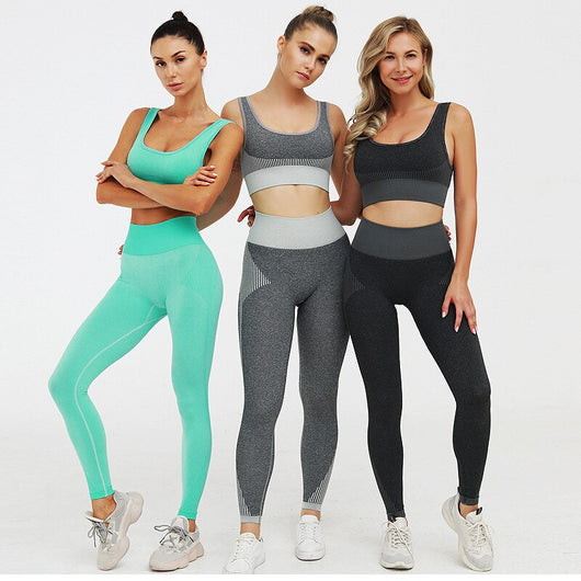 Conjunto de Yoga sin Costuras con Tecnología Absorbente de Humedad para Mujer - Image 16