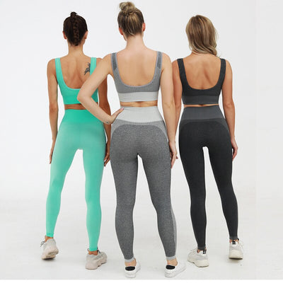 Conjunto de Yoga sin Costuras con Tecnología Absorbente de Humedad para Mujer - Image 17
