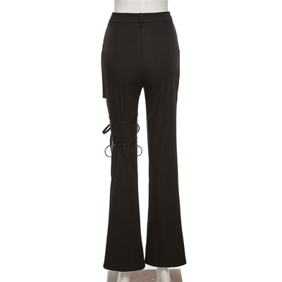 Leggins Góticos con Cordones y Cintura Alta Estilo Punk - Image 20