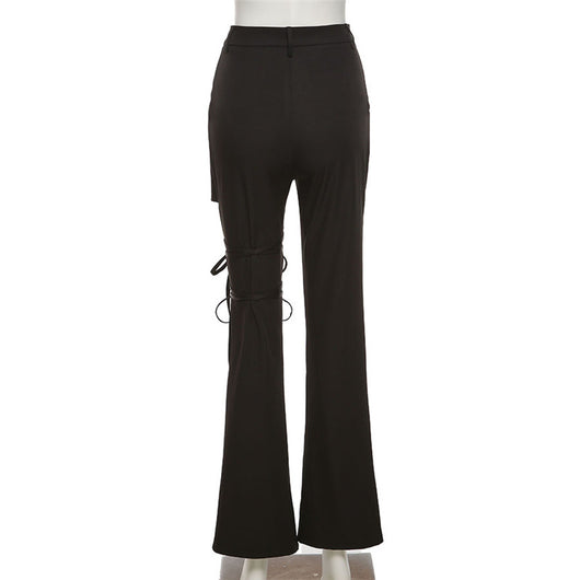 Leggins Góticos con Cordones y Cintura Alta Estilo Punk - Image 20