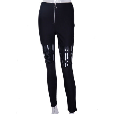 Leggins Góticos con Cordones y Cintura Alta Estilo Punk - Image 22