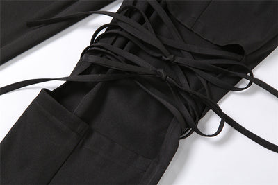 Leggins Góticos con Cordones y Cintura Alta Estilo Punk - Image 30