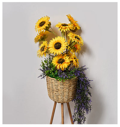 Macetero de Pie en Fibra Natural - Decoración Elegante para Interiores - Image 12
