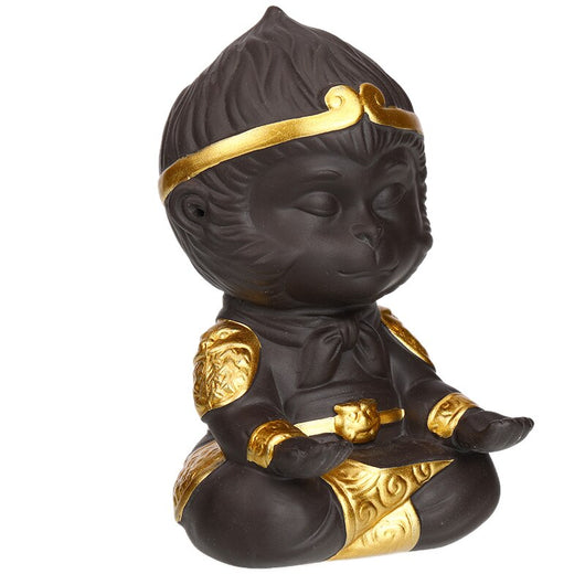 Juego de Té Kung Fu en Arcilla Púrpura con Estatua del Rey Mono - Decoración para Bandeja de Té - Image 16