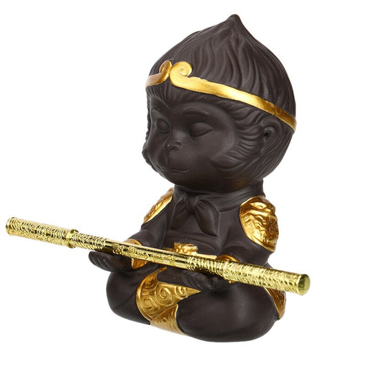 Juego de Té Kung Fu en Arcilla Púrpura con Estatua del Rey Mono - Decoración para Bandeja de Té - Image 18