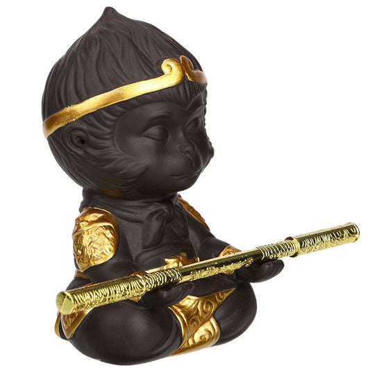 Juego de Té Kung Fu en Arcilla Púrpura con Estatua del Rey Mono - Decoración para Bandeja de Té - Image 19