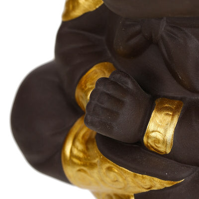 Juego de Té Kung Fu en Arcilla Púrpura con Estatua del Rey Mono - Decoración para Bandeja de Té - Image 21