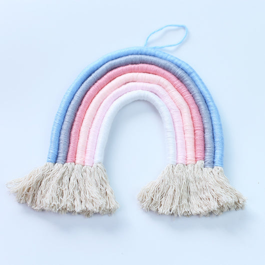 Tapiz Arcoíris Tejido a Mano con Borlas Decorativas - Image 8