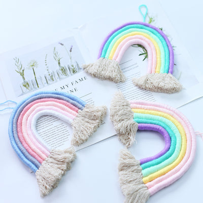 Tapiz Arcoíris Tejido a Mano con Borlas Decorativas - Image 9