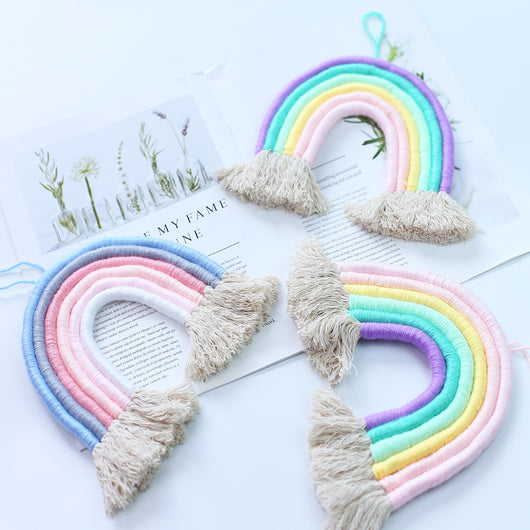 Tapiz Arcoíris Tejido a Mano con Borlas Decorativas - Image 9