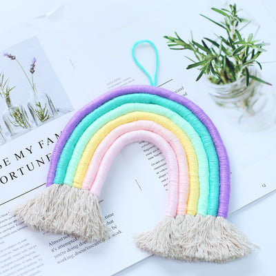 Tapiz Arcoíris Tejido a Mano con Borlas Decorativas - Image 12
