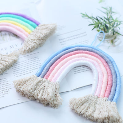Tapiz Arcoíris Tejido a Mano con Borlas Decorativas - Image 13