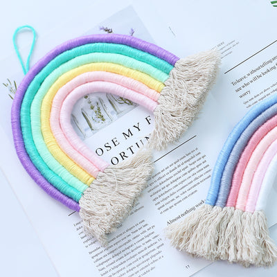 Tapiz Arcoíris Tejido a Mano con Borlas Decorativas - Image 16