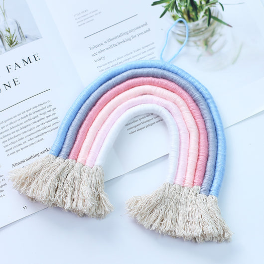 Tapiz Arcoíris Tejido a Mano con Borlas Decorativas - Image 17