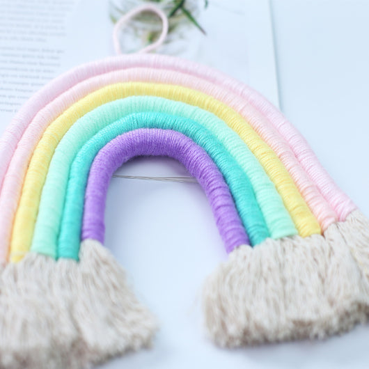 Tapiz Arcoíris Tejido a Mano con Borlas Decorativas - Image 23