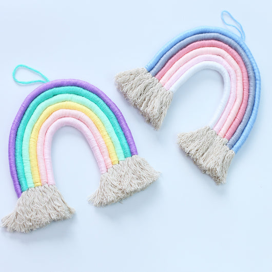 Tapiz Arcoíris Tejido a Mano con Borlas Decorativas - Image 26