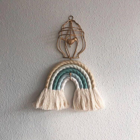 Tapiz Arcoíris Tejido a Mano con Borlas Decorativas - Image 29