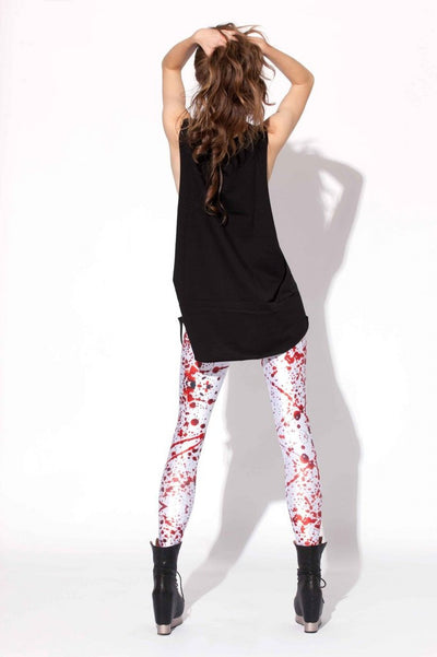 Leggins con Estampado Digital Cielo Azul, Nubes Blancas y Mar - Image 16