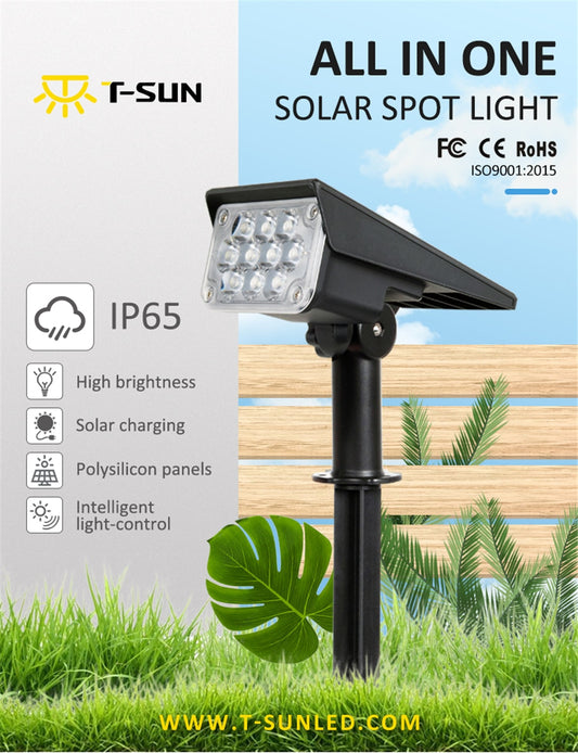 Foco Solar Ajustable para Jardín - Iluminación Inteligente - Image 2