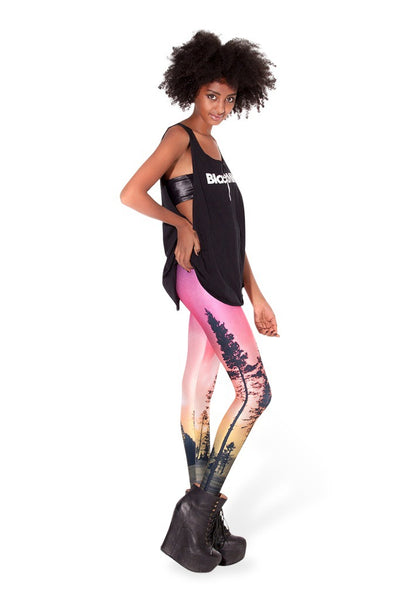 Leggins con Estampado Digital Cielo Azul, Nubes Blancas y Mar - Image 22