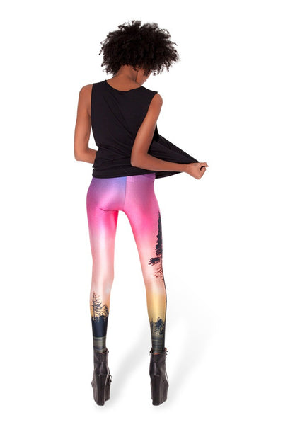 Leggins con Estampado Digital Cielo Azul, Nubes Blancas y Mar - Image 23