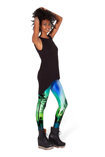 Leggins con Estampado Digital Cielo Azul, Nubes Blancas y Mar - Image 25
