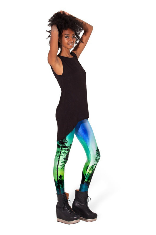 Leggins con Estampado Digital Cielo Azul, Nubes Blancas y Mar - Image 25