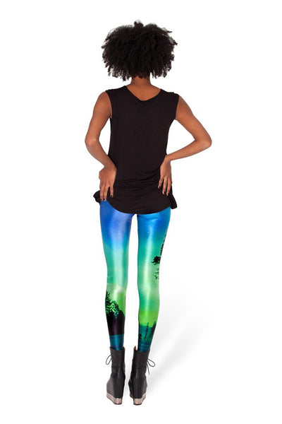 Leggins con Estampado Digital Cielo Azul, Nubes Blancas y Mar - Image 27