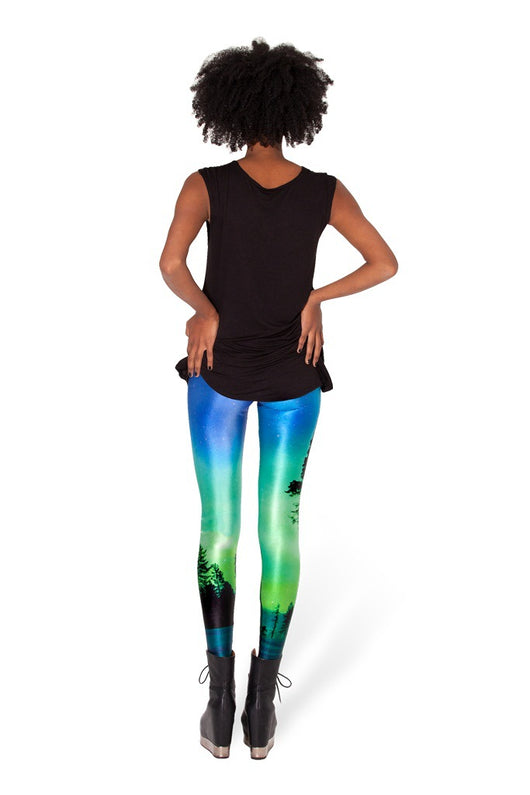 Leggins con Estampado Digital Cielo Azul, Nubes Blancas y Mar - Image 27