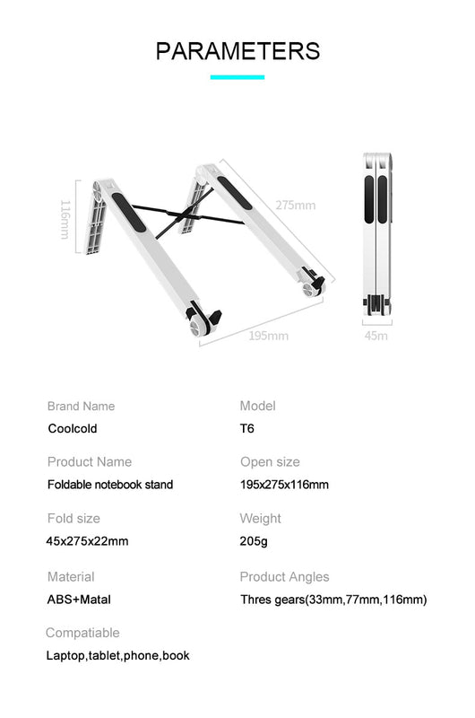 Soporte Plegable para Laptop - Ergonómico y Portátil - Image 18