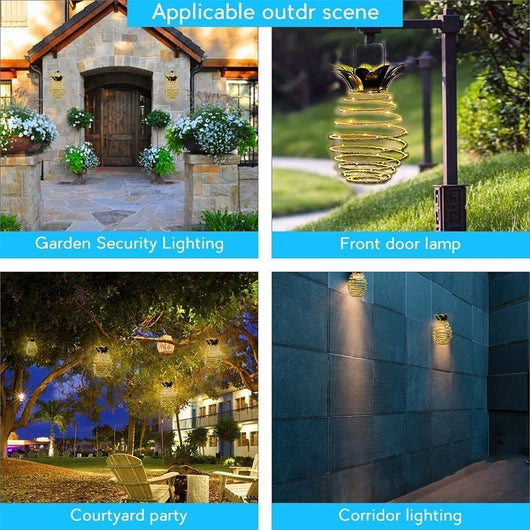 Lámpara Solar Decorativa Piña LED Impermeable para Jardín - Image 8