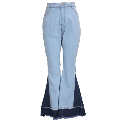 Pantalones Acampanados de Cintura Alta con Bloques de Color y Stretch - Image 28