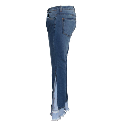 Pantalones Acampanados de Cintura Alta con Bloques de Color y Stretch - Image 33