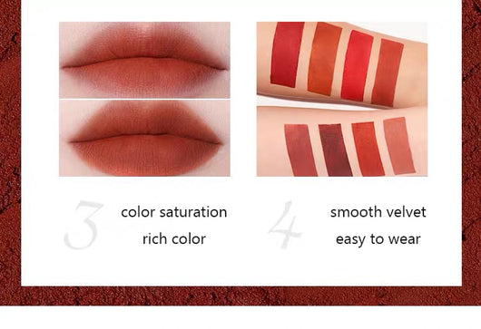Brillo Labial Mate Aterciopelado de Larga Duración Impermeable Dual - Image 32
