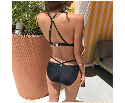 Bikini Dividido con Escote Profundo Ajustado para Mujer - Traje de Baño Sexy Primavera - Image 11
