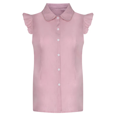 Blusa Elegante de Encaje con Solapa y Manga Corta - Image 12