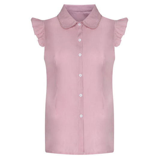 Blusa Elegante de Encaje con Solapa y Manga Corta - Image 12