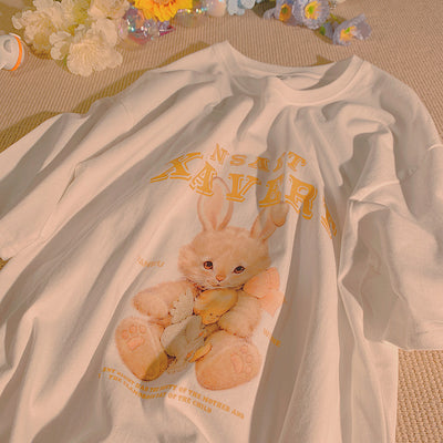 Camiseta Casual Estampado Conejito - Diseño Moderno y Cómodo - Image 11