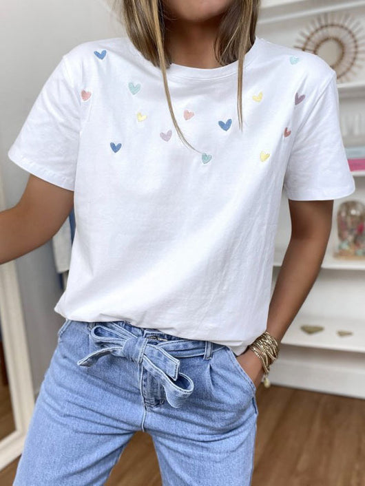 Playera Estampada de Manga Corta para Mujer - Diseño Fresco y Versátil - Image 6