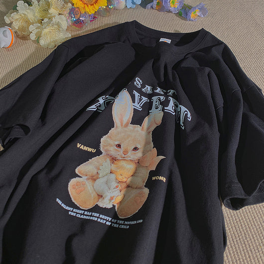 Camiseta Casual Estampado Conejito - Diseño Moderno y Cómodo - Image 25